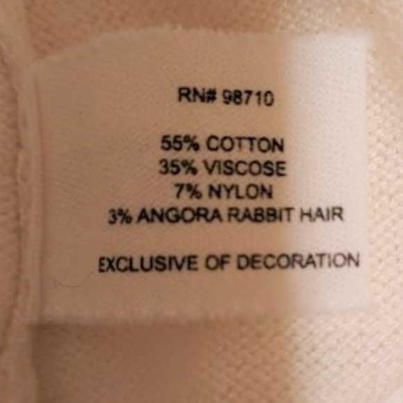 Thistle & Lavender Ivory long sleeve Sweater embroiderd front w/lace Size M NWT - Picture 10 of 10